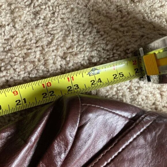 UNWORN Vintage Leather Coat Size L Retro Boho Fall Office Daily Wear 70s - Picture 9 of 12